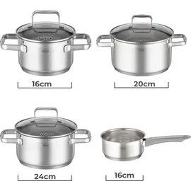 Rösle Charm Topf-Set 4-tlg. 3 x Kochtopf + Stielkasserolle