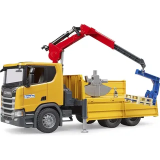 Bruder Scania Super 560R Baustellen- LKW Kran und 2 Paletten