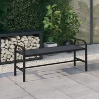 VidaXL Gartenbank 124,5 cm Stahl und WPC Schwarz