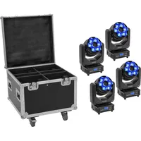 Eurolite Set 4x LED TMH-H240 Beam/Wash/Flowereffekt + Case