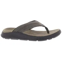 Skechers Herren Sargo Point Vista Flipflop, Lt Brown Knitted Mesh, 42 EU - 42 EU