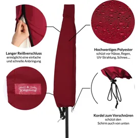 DEUBA Abdeckung für 3m Ampelschirm Polyester Rot