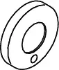 Hewi 805 Rosettenkappe 805.35.E02 für Stangensysteme d= 33mm, mit Loch, Edelstahl matt geschliffen