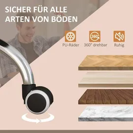 Vinsetto Massage-Bürostuhl Mikrofaser Dunkelgrau