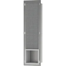 Hansgrohe XtraStoris Original Einbau, mit Vorratsbehälter für 6 Rollen, eingelassene Wandnische, Papierrollenhalter, Klopapierhalter, Badezimmer Zubehör, Mattweiß,