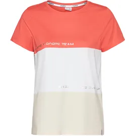 KangaROOS Colorblock T-Shirt Beige/Rot 48/50