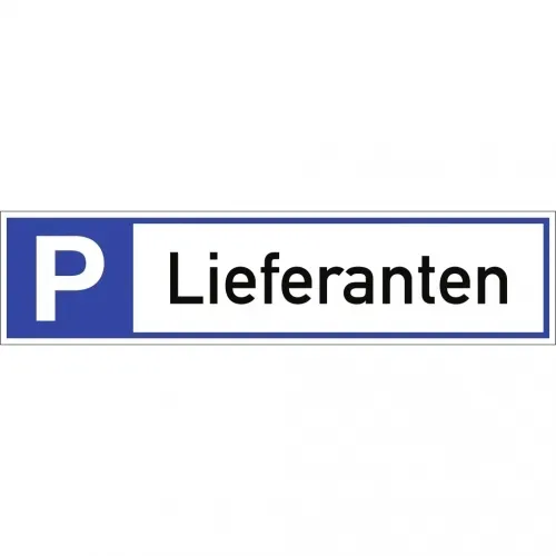 Dreifke® Schild, Parkplatzreservierer Lieferanten, Alu, 460x110 mm