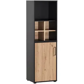 MÖBELPARTNER Aino Aktenschrank 50,95 x 41 x 83,6 cm schwarz