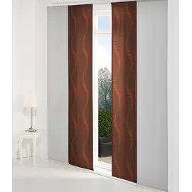 Wirth Schiebegardine LUPARA (1 St), Paneelwagen, blickdicht, Jacquard, Inkl. Montagezubehör rot 60 cm x 145 cm