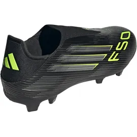 adidas F50 League Laceless FG/MG Core Black / Iron Metallic / Lucid Lemon 46