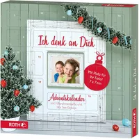 ROTH Fotorahmen-Adventskalender "Ich denk an Dich" 2022 gefüllt mit 24x Teegenuß und der Möglichkeit einer ganz persönlicher Foto-Widmung