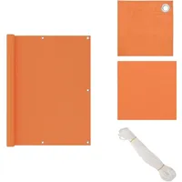 Balkon-Sichtschutz Orange 120x600 cm Oxford-Gewebe - Balkon Sichtschutz - Windschutz Für Balkon - Privatsphäre Balkon - Wasserabweisender Sichtschutz
