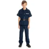 Kostümplanet Polizei-Kostüm Kinder Kostüm Polizisten Uniform Outfit Karneval (Lieferumfang Basic, 128)