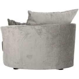 CARRYHOME Sessel Hellgrau, Textil, Füllung: Polyester, Schaumstoffflocken,Polyester, Schaumstoffflocken, 115x72x115 cm, Sitzfläche 360° drehbar, Wohnzimmer, Sessel, Polstersessel