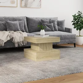 vidaXL Couchtisch mit LED-Leuchten Sonoma Eiche 50 x 50 x 40 cm