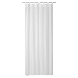 Elbersdrucke Gardine Schlaufenschal halbtransparent Effecto 00 weiß 255x140 cm 183561 Vorhang mit Schlaufen für Wohnzimmer Schlafzimmer Flur