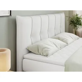 MKS Meble King Boxspringbett 200 x 200 cm H3 Weiß