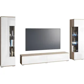 INOSIGN Wohnwand »Kenia, Vitrine Türanschlag links/rechts wechselbar« 3 Stk. tlg., braun