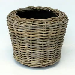 Pflanzkorb Sylter Korb Blumenkorb 34x30cm Rattan Garten Drypot Natur