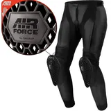 SHIMA Bandit 2.0 Motorrad Hose Herren Mit Protektoren AirForce Knieprotektoren Motorradhose Leder Hosen Für Mann Protektorenhose Fur Motorradkombi Urban Stretch Lederhose Lang (Männer, Schwarz, 48)