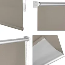 Woltu Thermorollo Verdunklungsrollo Klemmfix 80 x 160 cm Taupe