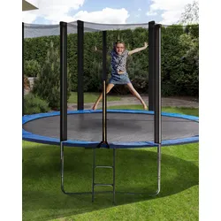 Trampolin blau mit Sicherheitsnetz ⌀ 366 cm RISATA