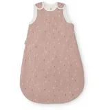 Ehrenkind Ehrenkind® Baby Sommerschlafsack Rund Musselin | aus weicher OEKO-TEX zertifizierter Bio-Baumwolle | Sommer Baby Schlafsack Baby 1 TOG Gr. 74/80 Rose Tropfen