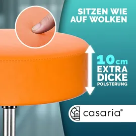 CASARIA Rollhocker Kunstleder Orange