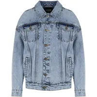 URBAN CLASSICS Ladies Oversized 90‘s Denim Jacket, Denim Jacke für Frauen, im Retro-Style, tinted washed, Damen Jacken