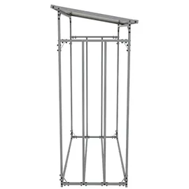 CLP Kaminholzunterstand Ruston Aluminium M mit Abdeckplane grau