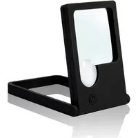 Eyepower LED-Taschenlupe Leselupe Lupe Klapplupe mit Standfuß 2 LED Kaltweiß 1 UV-Licht 2.5x/7x