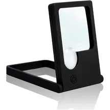Eyepower LED-Taschenlupe Leselupe Lupe Klapplupe mit Standfuß 2 LED Kaltweiß 1 UV-Licht 2.5x/7x