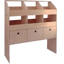 MONSTER SHOP Werkzeugschrank Holzregal 102 cm braun