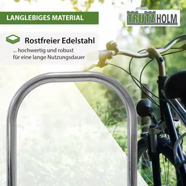 Baumarktplus Fahrradständer Fahrradanlehnbügel 116 x 74 cm Edelstahl Ø 60 mm Typ U