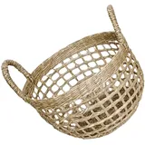 TINEASUR Strohgeflochtener Korb Blumenkorb Webkörbe Blumenaufbewahrungsbehälter Aufbewahrungsbehälter Für Wohnzimmer