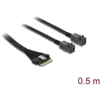 DeLock PCIe 4.0 Kabel Slim SAS SFF-8654 8i zu