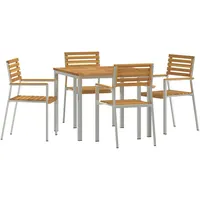 vidaXL Garten-Ess-Set aus massivem Akazienholz - Braun