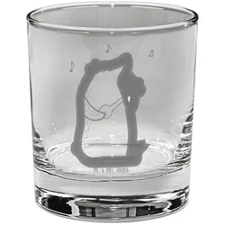 Mr. & Mrs. Panda Glas Bär Lied - Transparent - Geschenk, Teddybär, Partner, Gin Glas, Gingl, Premium Glas, Feine Lasergravuren