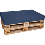 TexDeko Palettenkissen für Europalette 120x80x12cm Loungekissen Palettenpolster (Blau)