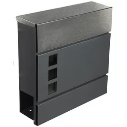 Ondis24 Briefkasten »Atlanta«, BxHxT: 38 x 38 x 13 cm, Metall/Edelstahl - grau
