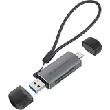 Conceptronic BIAN05G 2-in-1 Dual Plug Kartenleser USB 3.0, SD/MicroSD 3.0, UHS-I