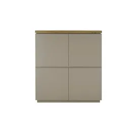 Höffner Sideboard - grau ¦ Maße (cm): B: 113 H: 123 T: 40.0