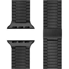 nalia Chronos Edelstahl-Armband für Apple Watch Magnet-Band Metallarmband - Stabil - Rostfrei Edelstahl Uhrenarmband, Schwarz