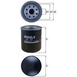 Filter Arbeitshydraulik MAHLE HC 28
