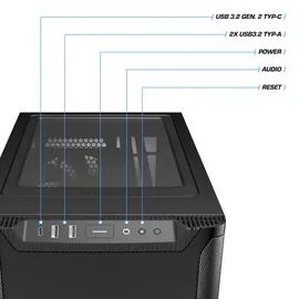 Kiebel Professional PC 14 (1000 GB, 64 GB, Intel Core i9-14900KF), PC, Schwarz
