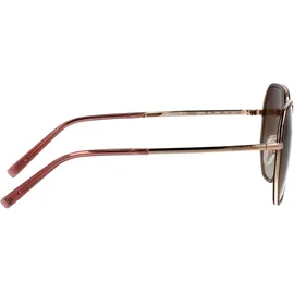 Marc O'Polo Sonnenbrille MARC O'POLO "Modell 508003", Damen, gold, weinrot, leicht glänzend, metallic, Sonnenbrillen Sonnenbrille, Form Hexagon, Logoschriftzug auf Bügel, Kombifassung
