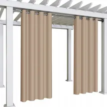 OEM Gartenvorhang 155x180 Wasserdicht Mit Ösen Für Pavillon, Beige 1 Stück.