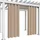 OEM Gartenvorhang 155x180 Wasserdicht Mit Ösen Für Pavillon, Beige 1 Stück.