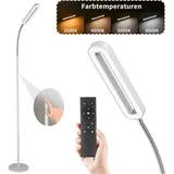 ANTEN LED Stehlampe Dimmbar Stehleuchte Mit Fernbedienung Timer Leselampe Standlampe, Flexibel Sofalampe, IP20 weiß