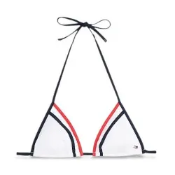 Tommy Hilfiger für Damen. UW0UW05810 Weißes Triangel-Bikinioberteil (M), Strandbekleidung, Nylon